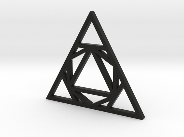 Sacred Tribe Triangle Pendant in Black Natural Versatile Plastic