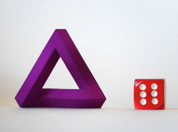 Impossible Triangle in Purple Processed Versatile Plastic