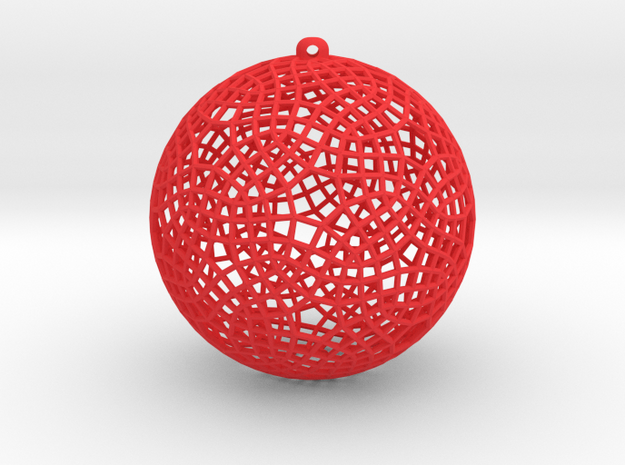 christmas wire ball in Red Processed Versatile Plastic