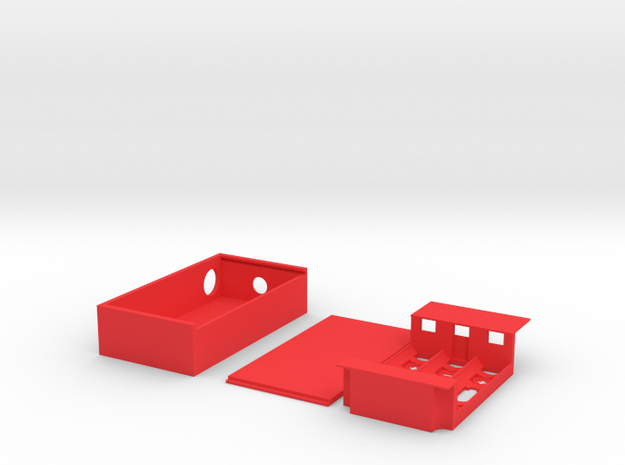 Triple Series Box Mod in Red Processed Versatile Plastic
