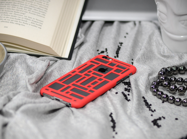 IPhone 6 3d Printed Phone Case - Ultra Slim in Red Processed Versatile Plastic