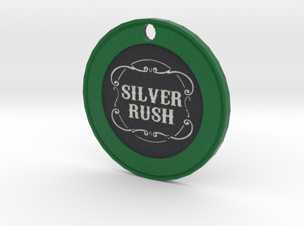 Silver Rush Chip Pendant in Full Color Sandstone