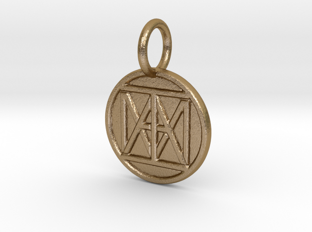 United "I AM" Creator Keychain in Polished Gold Steel