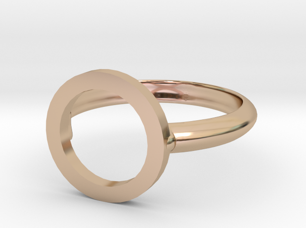 O Ring in 14k Rose Gold Plated Brass
