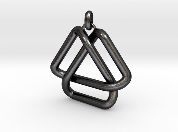 Escher Knot Pendant in Polished and Bronzed Black Steel