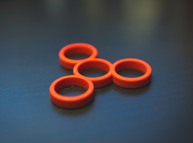 The Absolute - Fidget Spinner in Red Processed Versatile Plastic