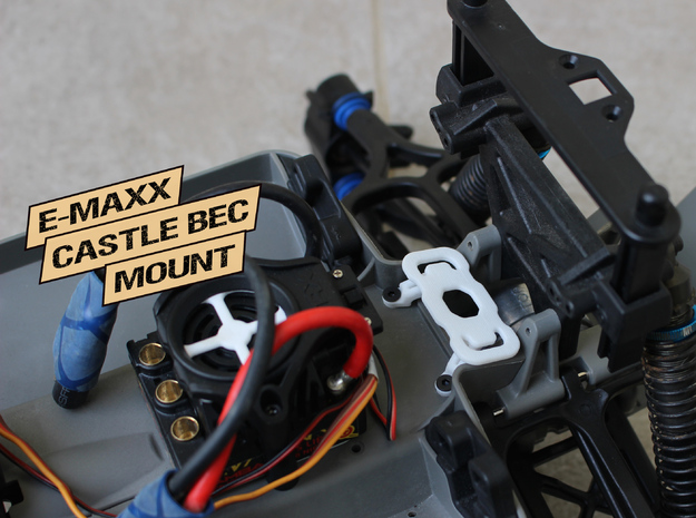 ​​​​E-MAXX Castle Creations BEC Mount in White Natural Versatile Plastic