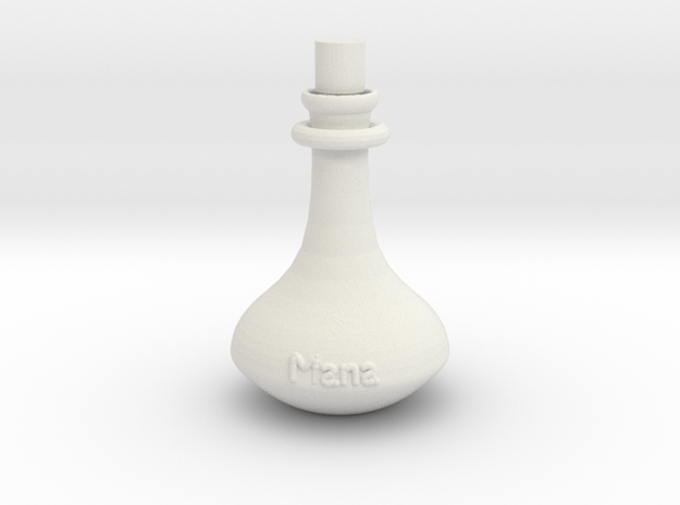 Mana Potion flask - pendant in White Natural Versatile Plastic