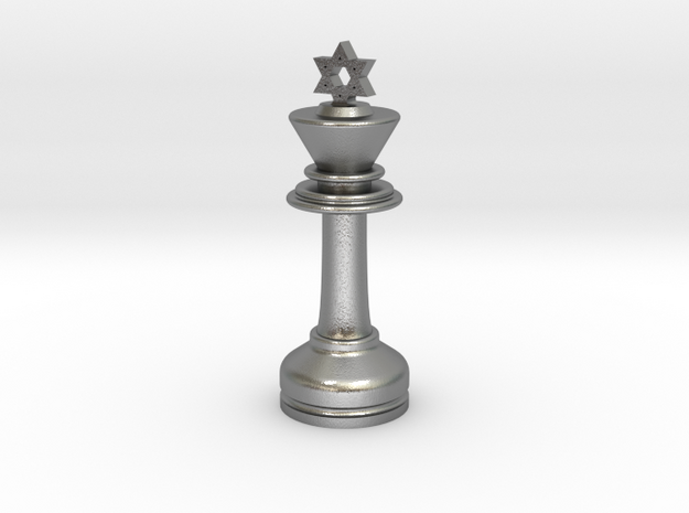 MILOSAURUS Chess MINI Star of David King in Natural Silver
