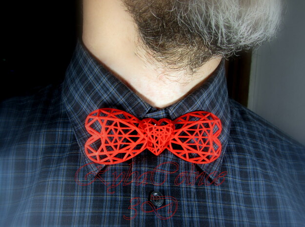 Bow tie The Heart in Red Processed Versatile Plastic