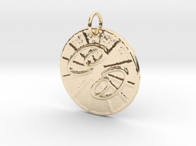 Cancer Wheel by ~M. (June 21 - July 22) in 14k Gold Plated Brass