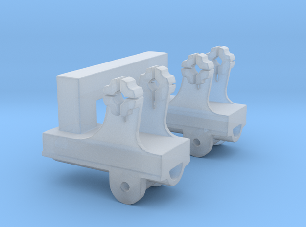 Dual  Pedestal Connector B for DShK scale 1:35 in Smooth Fine Detail Plastic