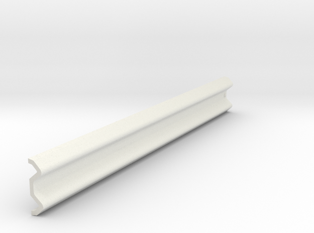 Armco Rail Sample 1, 1/32 Scale in White Natural Versatile Plastic