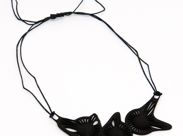 Birdflock Neckalce Pendant in Black Natural Versatile Plastic