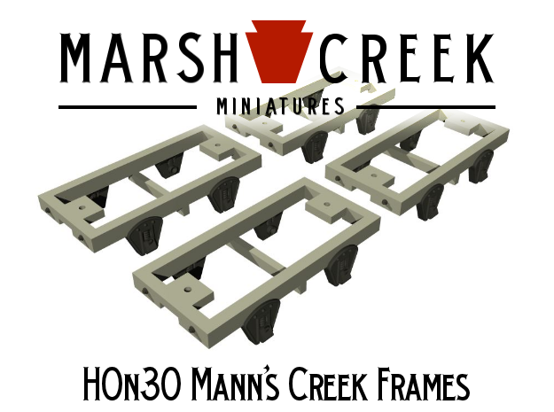 HOn30 Mann's Creek Frames (4) in Smoothest Fine Detail Plastic