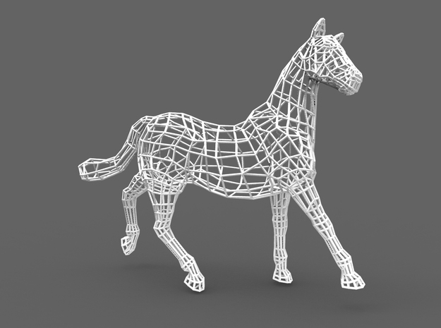 2014 Year of the Horse- Nylon (Large) in White Natural Versatile Plastic