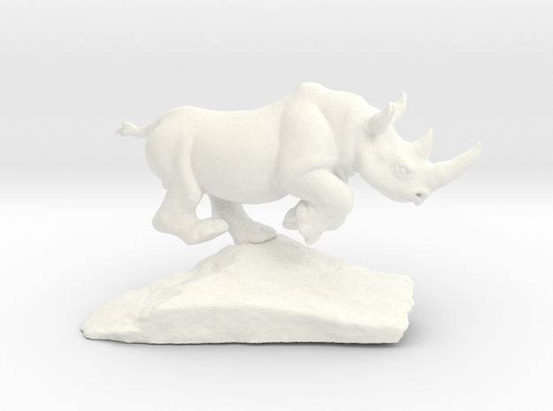 Rhino 6'' Long in White Processed Versatile Plastic