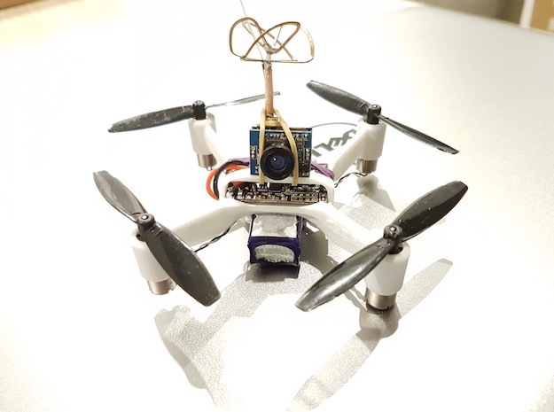 Fusion Micro Brushed FPV Frame 90 MTM in White Natural Versatile Plastic