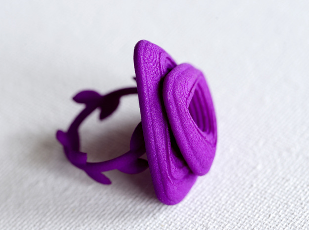 Rose Ring in Purple Processed Versatile Plastic