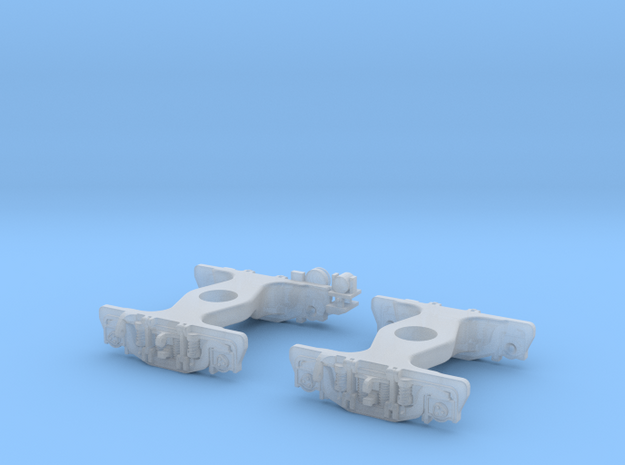 N Scale UP Roller Bearing Q TRUCK 2PK w/Generator in Smoothest Fine Detail Plastic