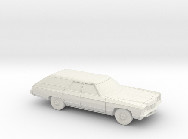 1/64 1971 Chevrolet Impala Kingswood Station Wagon in White Natural Versatile Plastic