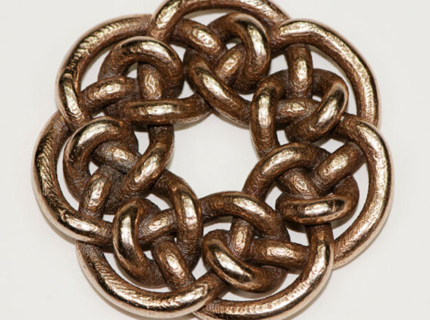 Celtic circular knot in White Natural Versatile Plastic
