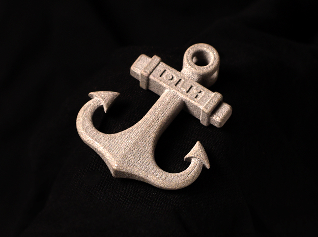 Anchor Pendant (CustomMaker) in Polished Bronzed Silver Steel