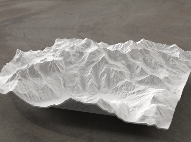 6''/15cm Mt. Blanc, France/Italy in White Natural Versatile Plastic
