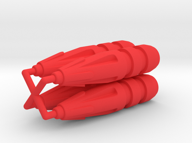 4 Starcom Starmax Bomb Replacements in Red Processed Versatile Plastic