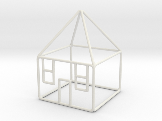 House 3 scale 1-200 10x10x14m in White Natural Versatile Plastic: 1:200