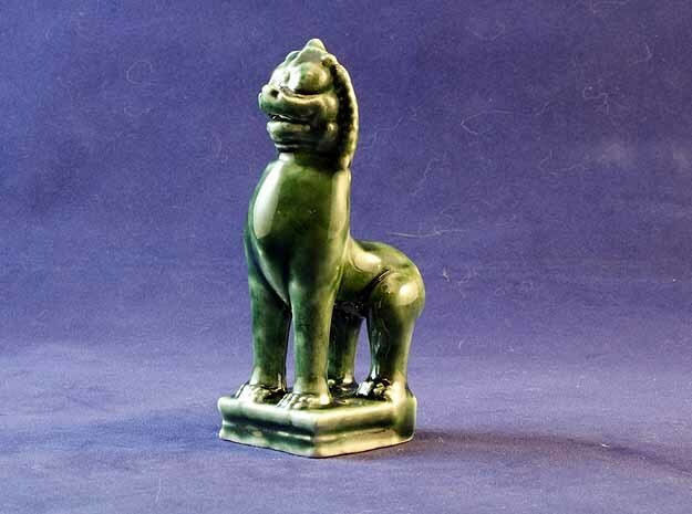 Shi 獅 Foo Dog Imperial Guardian Lion  in Green Processed Versatile Plastic
