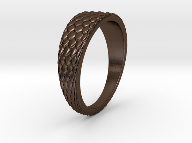 Dragon Skin Ring in Polished Bronze Steel