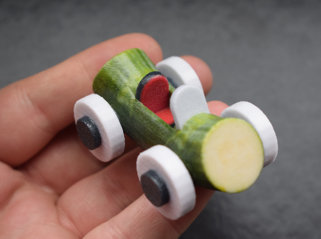 Cucumber Car 2 - Large in Glossy Full Color Sandstone