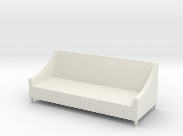 1:24 Simple Sofa in White Natural Versatile Plastic