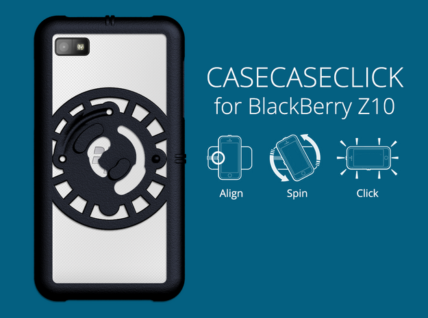 for BlackBerry Z10 : core : CASECASE CLICK in Black Natural Versatile Plastic