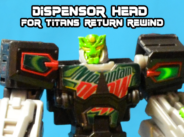 Dewbot/Dispensor Head for Titans Return Rewind in Smooth Fine Detail Plastic