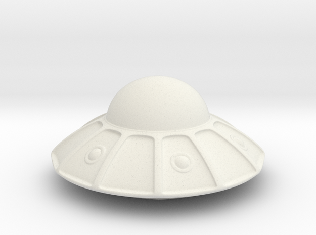 flying saucer in White Natural Versatile Plastic: Extra Small