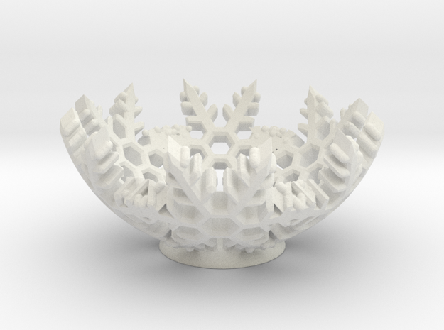 Snow Bowl in White Natural Versatile Plastic