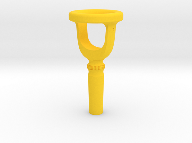 Tuba Cut-Away Mouthpiece Trainer - 1.30 Inch ID in Yellow Processed Versatile Plastic