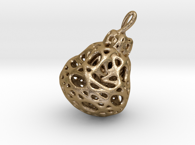 Pendant pearl 3 in Polished Gold Steel