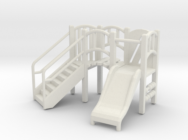 Playground Equipment 01. 1:48 Scale  in White Natural Versatile Plastic