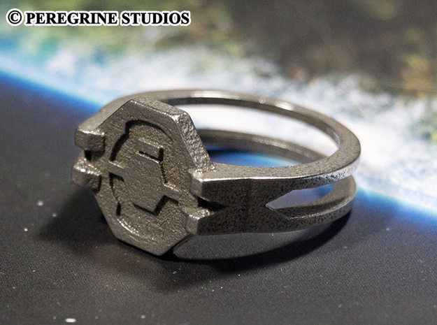 Ring - Seal of the Didact (Size 13) in Polished Bronzed Silver Steel