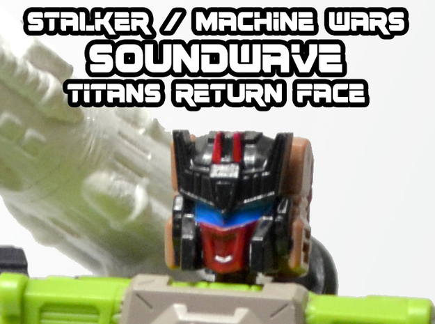 Stalker / MW Soundwave Face (Titans Return) in Smooth Fine Detail Plastic