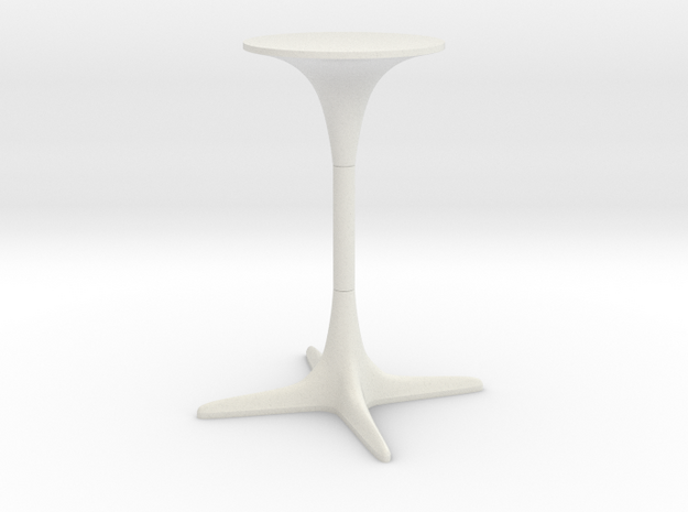Burke Tulip Table Propeller Base in White Natural Versatile Plastic: 1:12