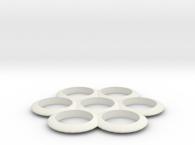 Fidget Spinner  in White Natural Versatile Plastic