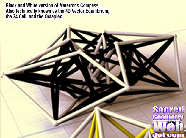 Metatron's Compass 100mm -4D Vector Equilibrium -  in Full Color Sandstone