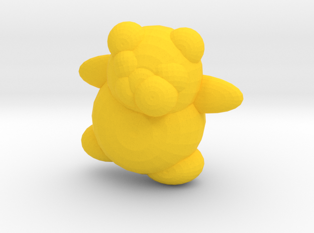 HoneyBerry Teddy Bear in Yellow Processed Versatile Plastic