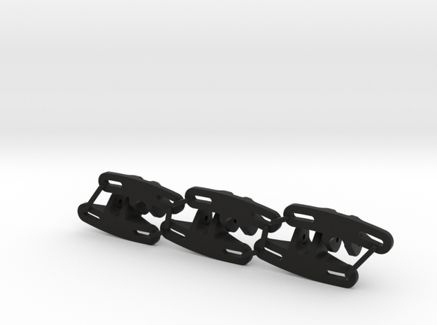 Panhard Chassis Mount - Flat (Qty 6) in Black Natural Versatile Plastic