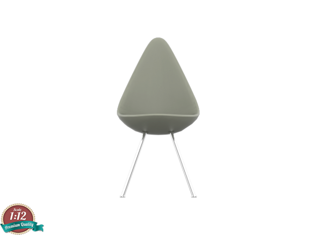 Miniature Drop Chair - Arne Jacobsen in White Natural Versatile Plastic