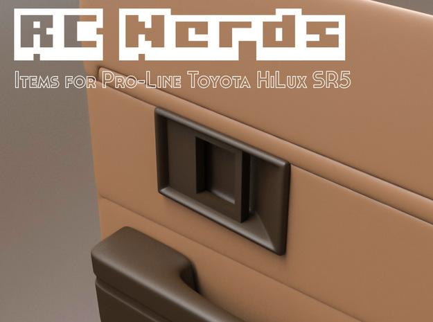  RCN018 Interior door handles for Toyota HiLux SR5 in White Natural Versatile Plastic